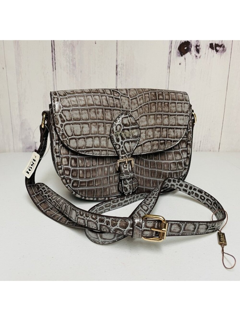 Brangio Italy Croci Classy Crossbody Satchel Handbag Purse Bag